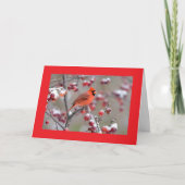 羽の鳥/一緒祝の誕生日! カード (正面)