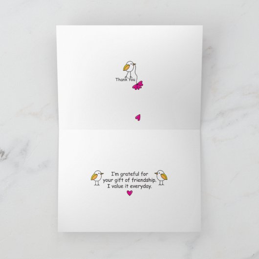 羽の鳥_挨拶 カード (内部)