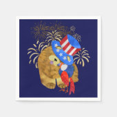 羽の鳥 – 紙ナプキン スタンダードカクテルナプキン (正面)