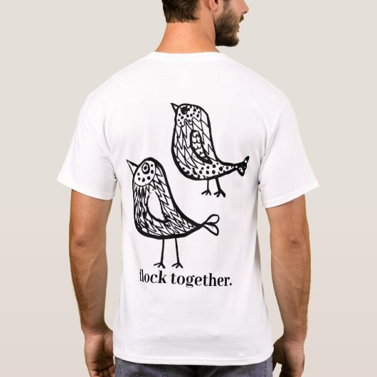 羽の鳥 Tシャツ (裏面)