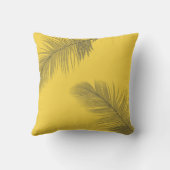 羽の黄色い枕 クッション (裏面)