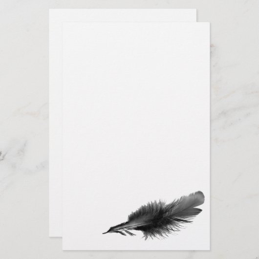 羽の黒 便箋 (正面/裏面)