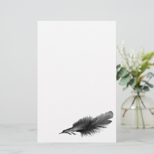 羽の黒 便箋 (スタンド正面)