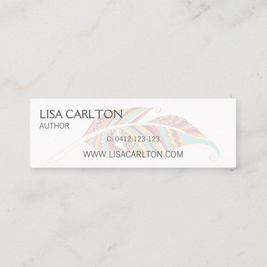 羽はっきりしたアステカ根 スキニー名刺 (裏面)