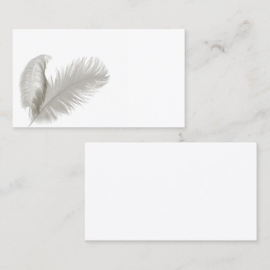 羽はペンの名刺に羽をつけます 名刺 (正面/裏面)