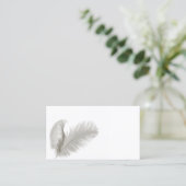 羽はペンの名刺に羽をつけます 名刺 (スタンド正面)