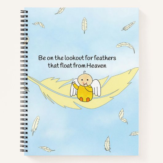 羽は天国祈りの言葉ジャーナル ノートブック (正面)