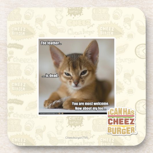 羽は死んでいます コースター (正面)