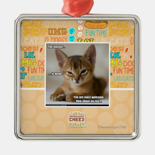 羽は死んでいます メタルオーナメント (正面)