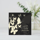 羽ばたいて……チョウクリーム/ブラック 招待状 (スタンド正面)