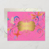 羽ばたいて……ドラゴンフライ+蝶+渦 出欠カード (正面/裏面)