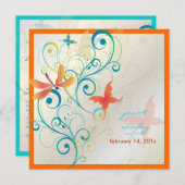 羽ばたいて……ドラゴンフライ+蝶+渦 招待状 (正面/裏面)