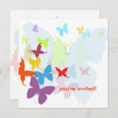 羽ばたいて……誕生日パーティー 招待状 (正面/裏面)
