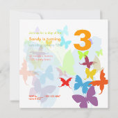 羽ばたいて……誕生日パーティー 招待状 (裏面)