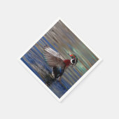 羽ばたきウッドアヒル スタンダードカクテルナプキン (角)