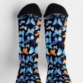 羽ばたきエレガンス:バタフライプリントソックス ソックス (上部)