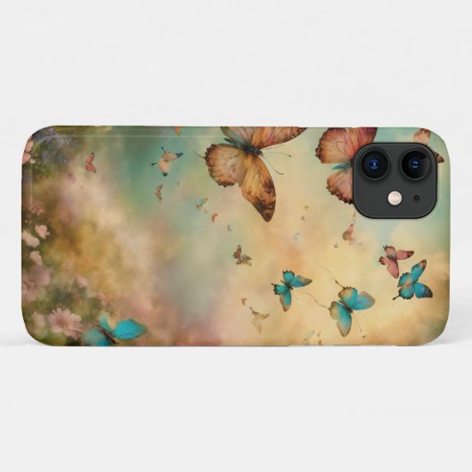 「羽ばたきエレガンス:蝶IとiPhoneケース Case-Mate iPhoneケース (裏面(横))