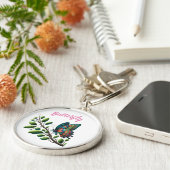 「羽ばたきオアシス：バタフライブランチキーチェーン」 キーホルダー (側面)