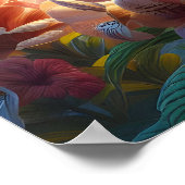 羽ばたきハミングバード：自然の踊り ポスター (角)