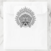 羽ばたきボンネットドードルのアライグマ スクエアシール (バッグ)