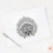 羽ばたきボンネットドードルのアライグマ スクエアシール (封筒)