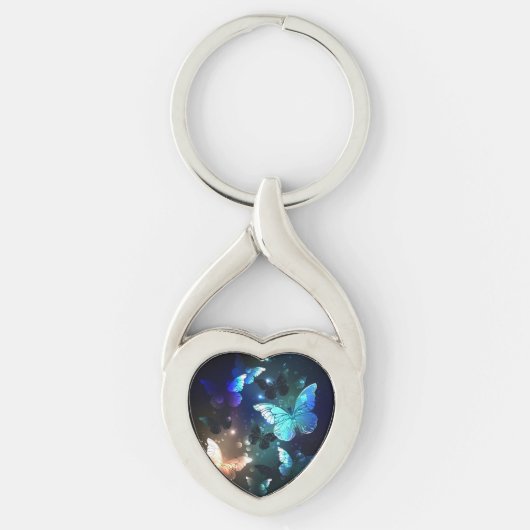 羽ばたき夜蝶 キーホルダー (正面)