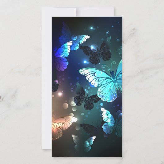 羽ばたき夜蝶 サンキューカード (正面)