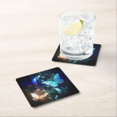 羽ばたき夜蝶 スクエアペーパーコースター (インサイチュ)