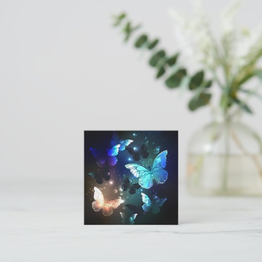 羽ばたき夜蝶 スクエア名刺 (スタンド正面)