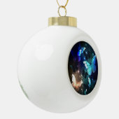 羽ばたき夜蝶 セラミックボールオーナメント (左)