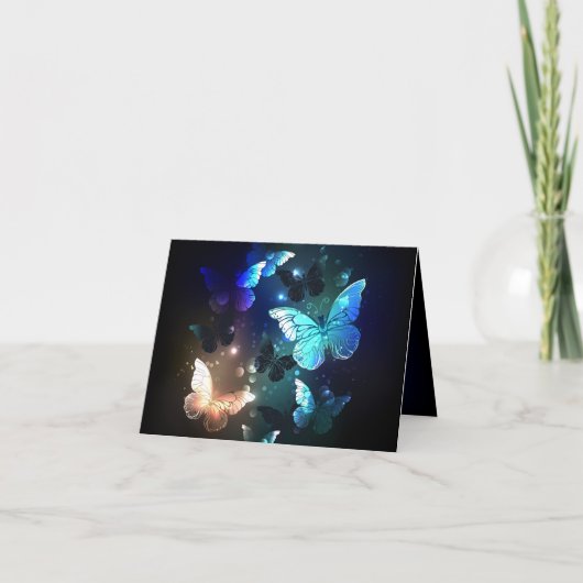 羽ばたき夜蝶 ノートカード (正面)