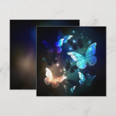羽ばたき夜蝶 ノートカード (正面/裏面)