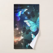 羽ばたき夜蝶 バスタオルセット (ハンドタオル)
