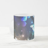 羽ばたき夜蝶 フロストグラスマグカップ (正面左)