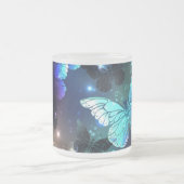 羽ばたき夜蝶 フロストグラスマグカップ (中央)