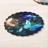 羽ばたき夜蝶 ペーパーコースター (アングル)