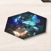 羽ばたき夜蝶 ペーパーコースター (アングル)