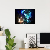 羽ばたき夜蝶 ポスター (ホームオフィス)