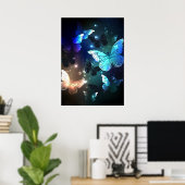 羽ばたき夜蝶 ポスター (ホームオフィス)