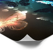 羽ばたき夜蝶 ポスター (角)