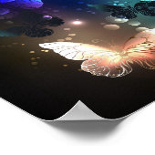 羽ばたき夜蝶 ポスター (角)