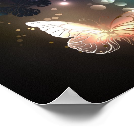 羽ばたき夜蝶 ポスター (角)