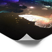 羽ばたき夜蝶 ポスター (角)