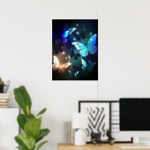 羽ばたき夜蝶 ポスター (ホームオフィス)