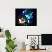 羽ばたき夜蝶 ポスター (ホームオフィス)