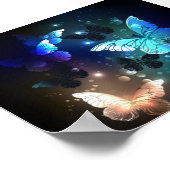 羽ばたき夜蝶 ポスター (角)