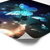 羽ばたき夜蝶 ポスター (角)