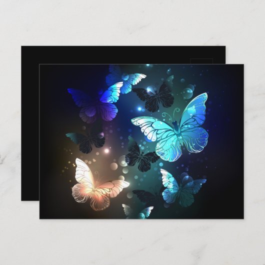 羽ばたき夜蝶 ポストカード (正面/裏面)