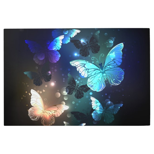 羽ばたき夜蝶 メタルプリント (正面)