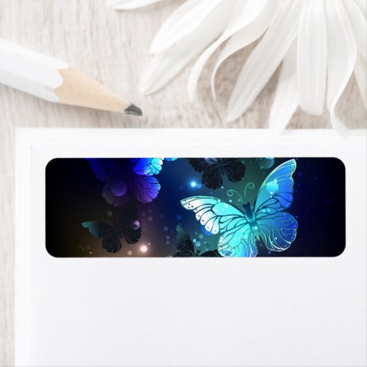 羽ばたき夜蝶 ラベル (インサイチュ)